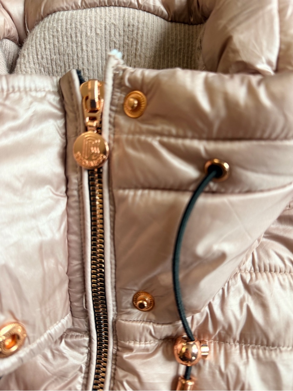 EUC Bernardo PrimaLoft Duck Free Puffer Jacket L Pink Rose Gold hardwear Y2K - Picture 6 of 9